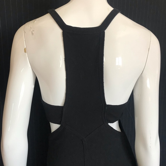 Free People Movement Size Medium Black Headstart Key Hole Cutout Racerback Tank - Picture 6 of 11